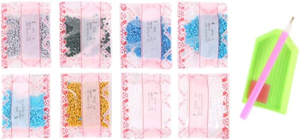 Juldiamantkonst-kortset, 12/8/6/4-pack, DIY handgjorda kort HK051
