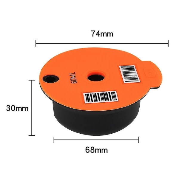 60 ml / 180 ml gjenbrukbare pods for Bosch-maskin Tassimo påfyllbar pod