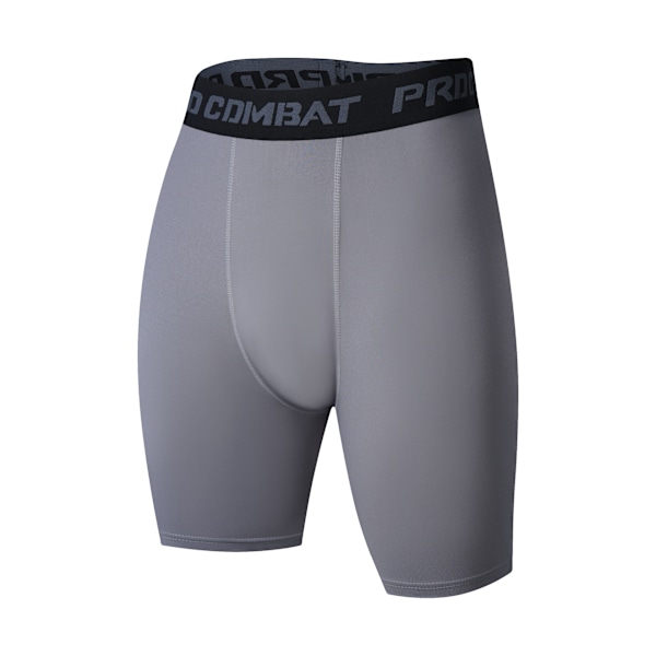 Basketboll fempunkts tighta sportbyxor löpning fitness snabbtorkande leggings herrshorts tighta sportbyxor White XXXL
