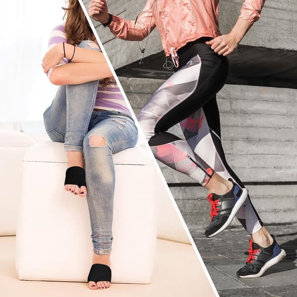 Forfotsputer, 2 par, halvsokker for hallux valgus, absorberer støt, reduserer trykk, S-kode