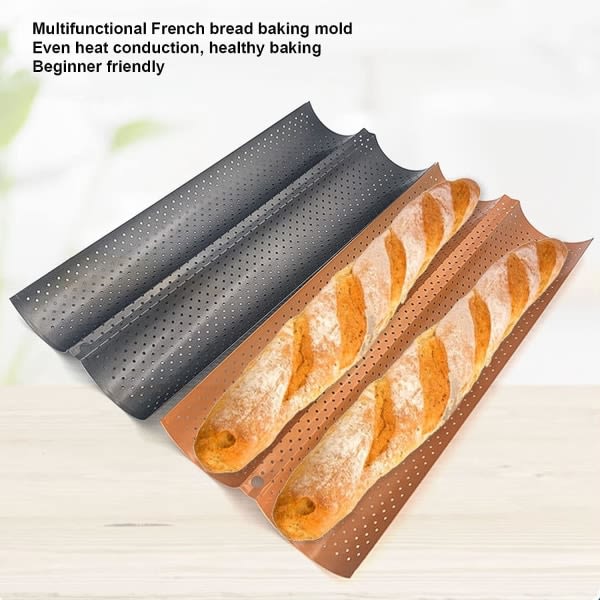 Galaxy Baka franskbröd, Baguette bakplåt med 2 fack Kolstål för hemmet