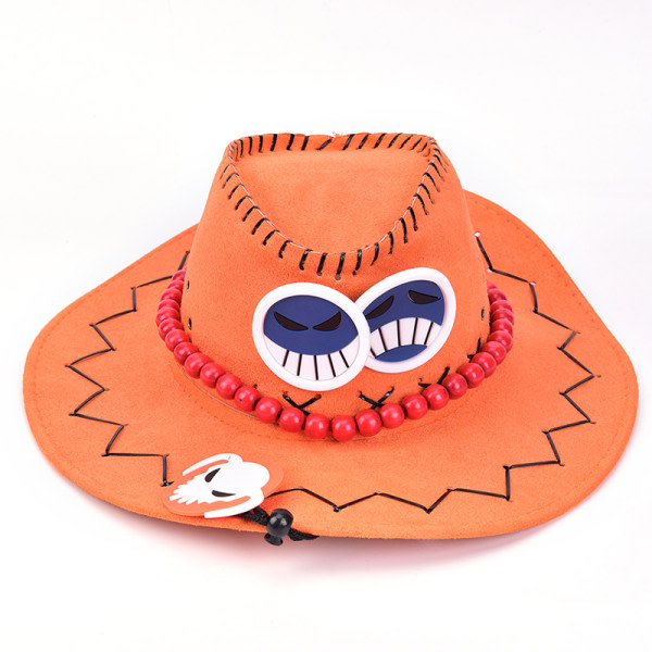 One Piece Ace Cowboy Hat Cosplay Hattar Pirates Cap