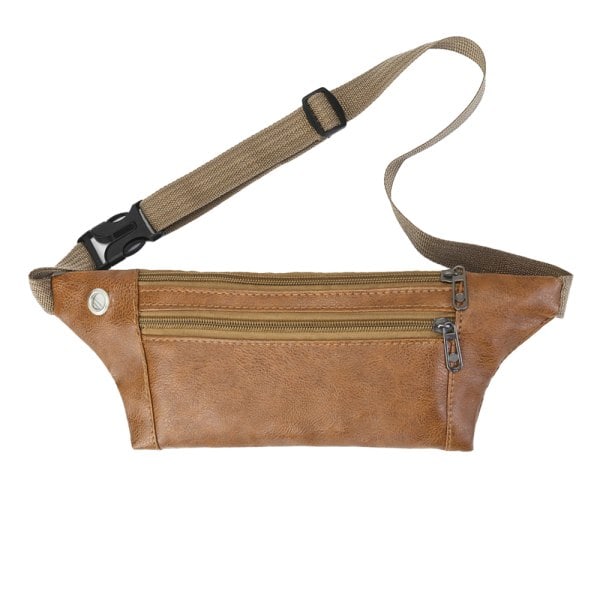 CDQ Fashion Retro Midjeväska PU Läder Messenger Bag Bröstväska