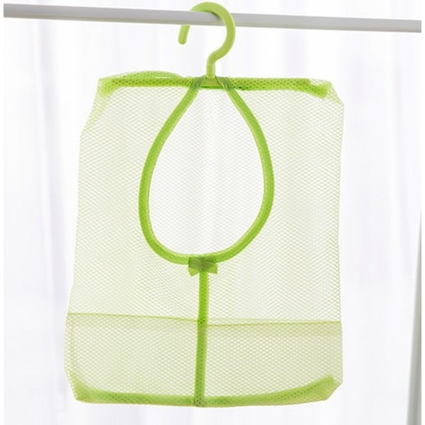Grön 3-pack multifunktions klädpåse med hängare, Mesh Sto