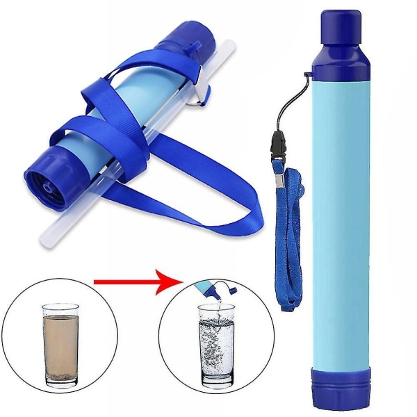 Portable Water Filter Halmrenare Nödöverlevnad Utomhuscamping Hög kvalitet - Perfet