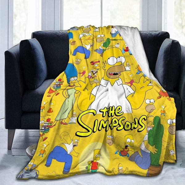 Simpsons Super Soft Microfleece-filt används för heminredning, flanellfiltar, bäddsoffar, luftkonditioneringsfiltar - f364 50x40in 125x100cm