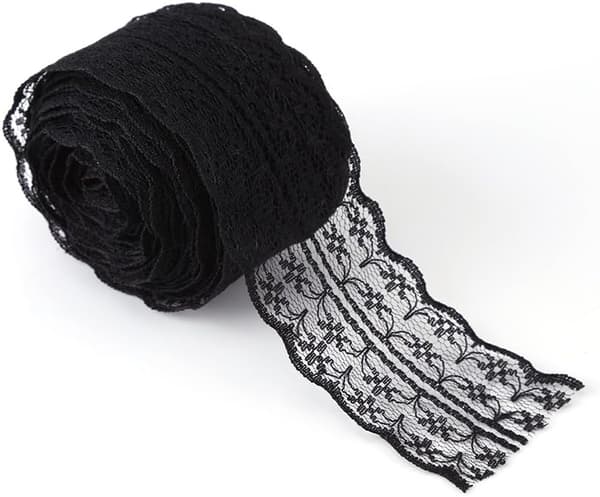 Blondebånd, blondebånd til gør-det-selv-håndværk, tøjtilbehør, dekoration, 10 m, sort_yux black