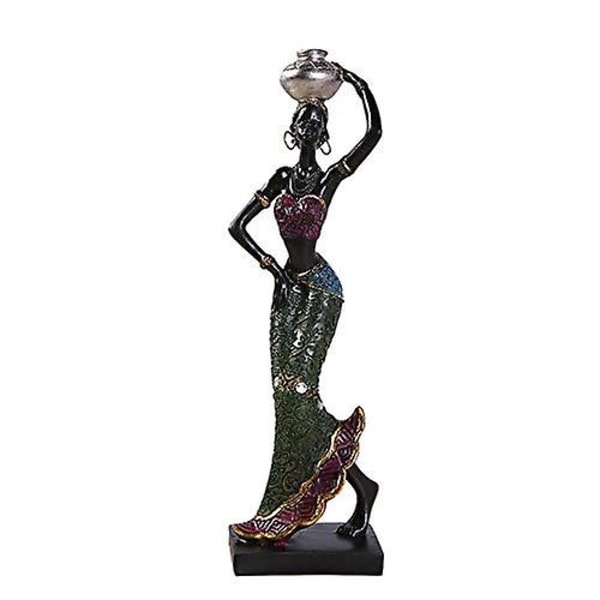 Rpporm Etnisk skjønnhet Hartskulptur Jente Hjemmestil Statue Afrikansk dekorasjon Dekor Kysskristaller Juledekorasjoner (c One Size) C One Size