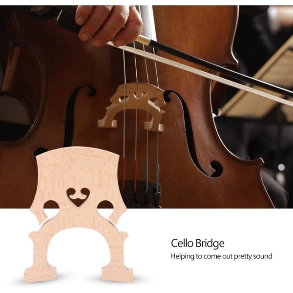 Galaxy Cello Bridge, Maple Wood 3/4 4/4 Cello Bridge Cello DIY dele Instrumenttillbeh?r
