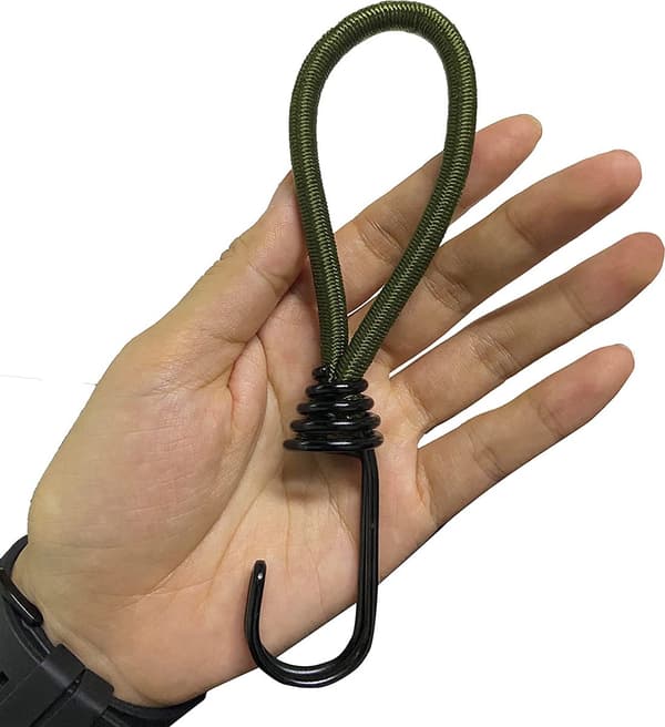 Bungee - Snören med krokar - Kort, elastiskt rep för tält - Korta krokar av elastiskt rep
