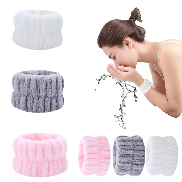 Sminke Ansiktsrens Håndleddsbeskyttelse Ansiktsrens Håndrem Makeup Absorberende Håndleddsbeskyttelse Ansiktsrens Håndleddsbeskyttelse Jenter Damer Grå Grey