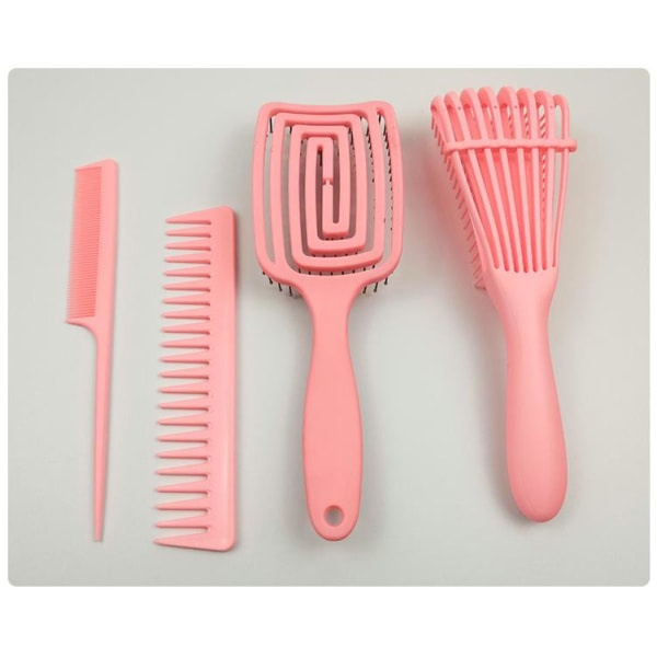 TG 4-pack Hårkam Stylingverktyg Hårstyling Kam Frisörverktyg Rosa 4-pack