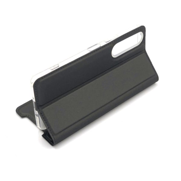 Plånboksfodral Ultratunn design Sony Xperia 1 II - fler färger Mörkgrå