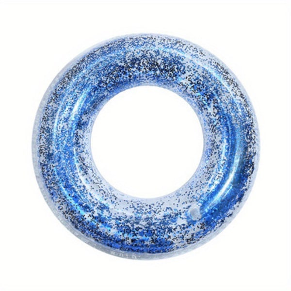 Het försäljning ny transparent badring med paljetter för vuxna och barn uppblåsbara vattentillbehör förtjockad PVC badring #80 gold