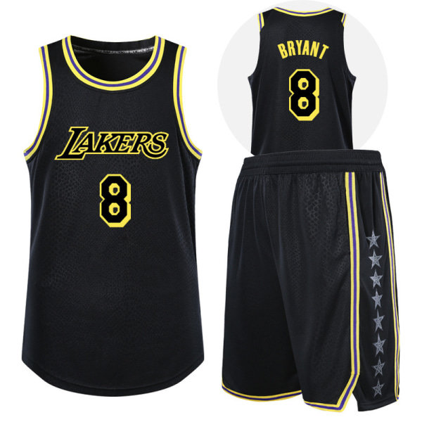 NBA Kobe Bryant Trøje Lakers Nr. 8 Uniform Sort XL(165-170CM)