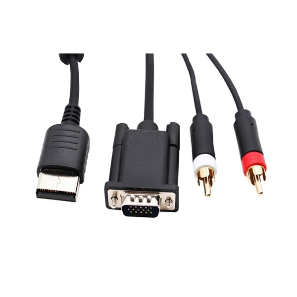 Tarkka VGA-kaapeli 3,5 mm - 2-uros RCA-adapterikaapeli Sega Dreamcast -pelikonsolille