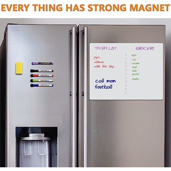 INF Magnetic Whiteboard for Refrigerator White A3