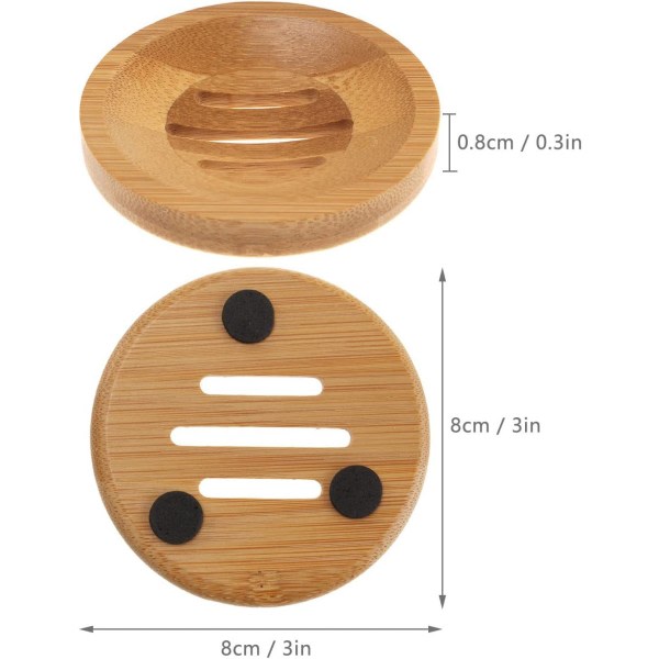 Saippuakupit, 2 kpl Säilytyssaippuakupit puusta Bambu Saippua Tarjotin