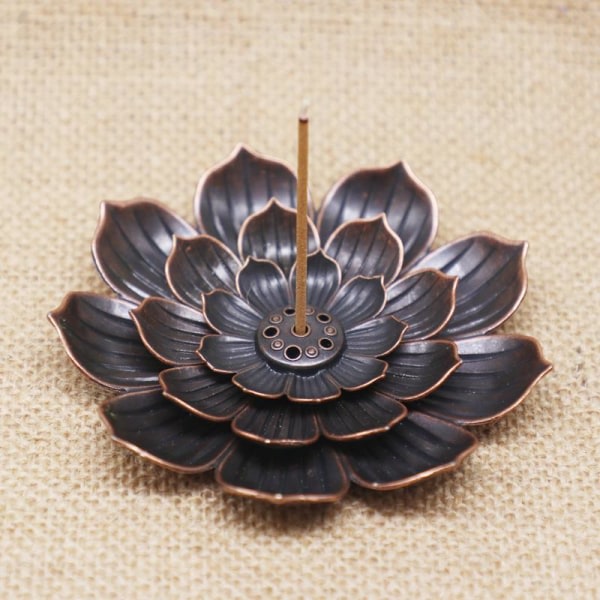 TG Røkelseholder, Lotus - Bronse Bronse