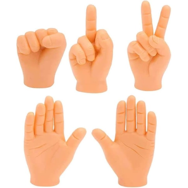 TG Små händer Små händer Finger Puppet Händer Mini Finger Händer långfinger Rock Paper Sax (5 stycken)