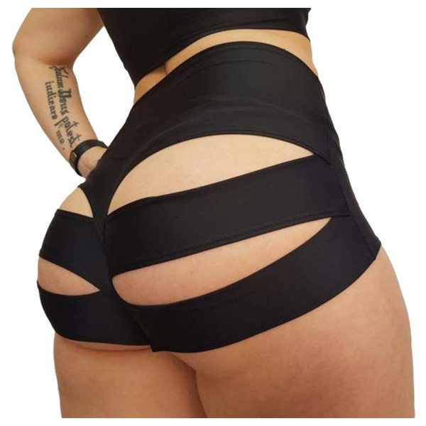 Naisten Scrunch Booty -joogashortsit, korkeavyötäröiset, urheilulliset, aktiivisesti nostavat pakarat, urheiluhousut
