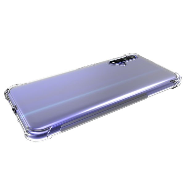 Stilfuldt Silikonbeskyttelsesetui - Huawei Honor 20 Transparent/Gennemsigtig