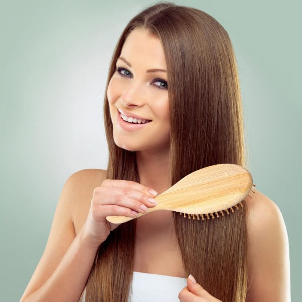 TG Bambu Hårborste Mini Resa Bärbar Knotlösande Kam Naturlig Hårbottenmassage Rundad Naturlig Trä Hårborste för Män och Kvinnor