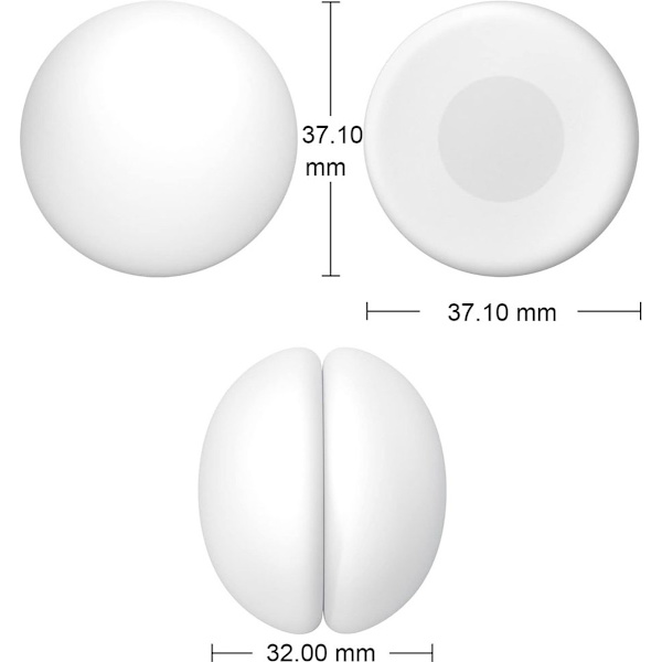 Duschdraperivikter 4 stycken - Duschdraperimagneter - Rund magnetisk duschdraperi - Silikonmagnetvikter - Duschdraperivikter i rostfritt stål