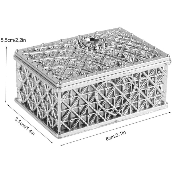 Galaxy 12 stk. hule bryllupsfavorittbokser Firkantet liten skatt for bryllupsfødselsdagsfest (sølv)
