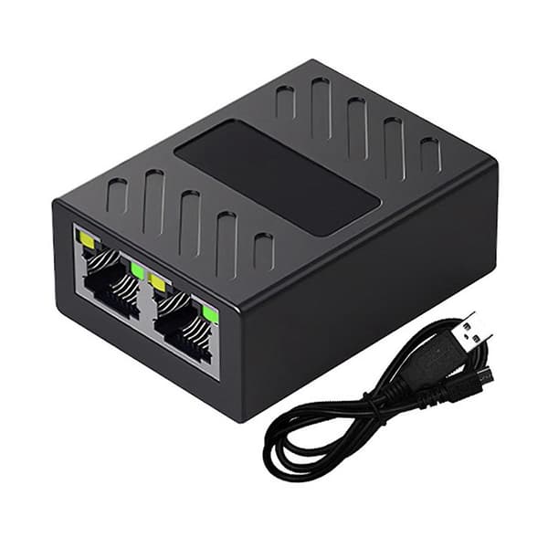XJ-1 Till 2 Ethernet Netværkskabel Netværk Rj45 Splitter 100m Kobler Forlænger Adapter Til Com_yux