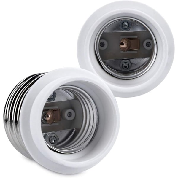10x Sokkeladapter - 10x E40 til E27 Sokkelkonverter - E27 Base Lampeholderadapter for LED Halogenpære
