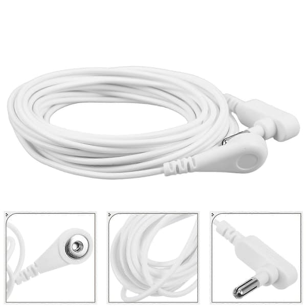 Universal Grounding Cord for Grounding Mats and Pads, Replacement Grounding Cable for Grounding Sheets, Accessories _yux White