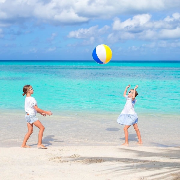 Galaxy Strandbollar 3-pack 20\" Uppblåsbara Badbollar för Barn - Strandleksaker för Barn och Småbarn