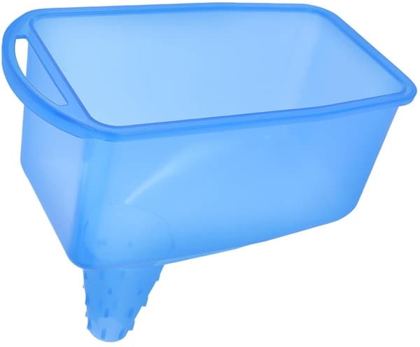 3-pack bilbränsle- och oljetratt i plast, läckagesäker design med bred öppning för bensintank och oljebyte, blå