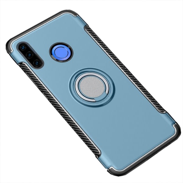 TG Stilfuldt FLOVEME Cover med Ringholder - Huawei P30 Lite Petrol