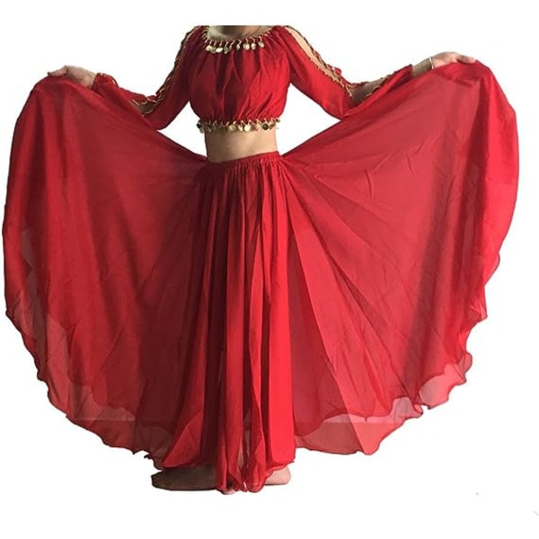 Kjol Længde 90cm Mave-dans Kjol Mave-dans Kostume Kvinder Chiffon