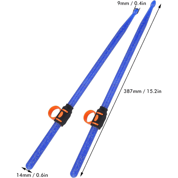 Galaxy Trumset trumpinnar, 2 stycken plastslagverk av silikonfingerhylsa Halkfria trumgrepp