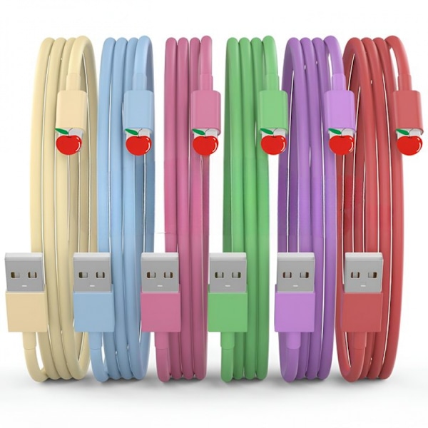 iPhone Laddare Snabbladdning Lightning Kabel iPhone Laddningskabel för iPhone 14/13/12/11 Pro Max/XS MAX/XR/XS iPad AirPods (Grön, Rosa och Blå)