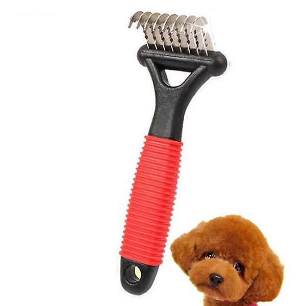 Professionellt grooming verktyg husdjur rake är lämpligt för hundar och katter, det är bäst att ta bort flytande hår husdjur grooming kam