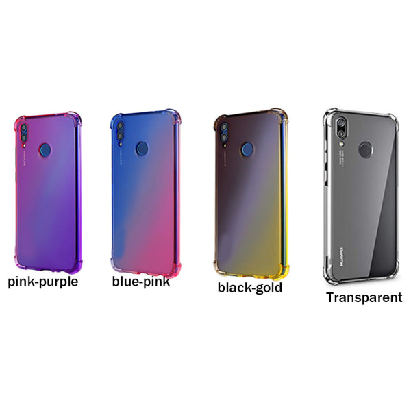 Huawei P Smart 2019 - Skyddande Silikonskal (FLOVEME) Blå/Rosa