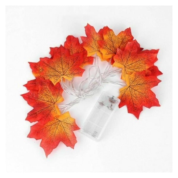 Orange gul 6 meter 40 lamper batteri enkelblad led lönnlöv ljussnöre USB batterilåda lanternsnöre,HANBING