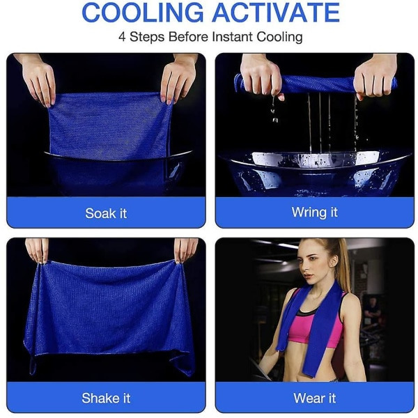TG Kylhandduk 4-pack Instant Relief Mikrofiber Coola Handdukar