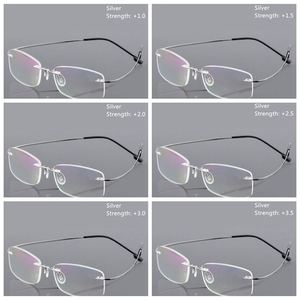 Læsebriller Brillestel Titanium SORT STYRKE-300 sort sort Styrke-300 black Strength-300
