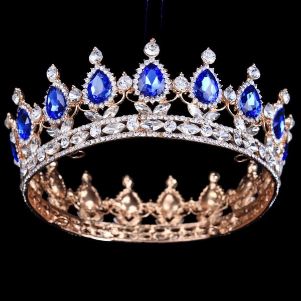 Galaxy Prinsesse Tiara med Strass, Bryllup, Festtilbehør, Hovedbeklædning