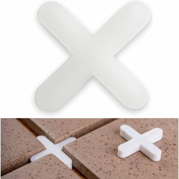 Flisavstandskors, 3 mm tykke, 1000 stk, Kryss for jevn avstand