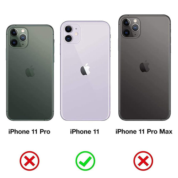 iPhone 11 gjennomsiktig etui, ikke-gulnende ripebestandig telefondeksel