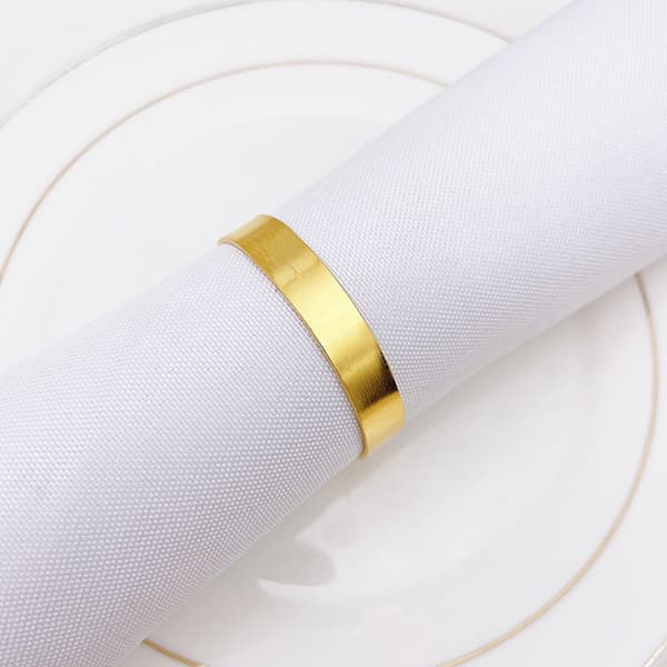 12 stk. metal servietringe guld - elegant servietring - juleservietringe - boho rund servietring guld til bryllupper - festmiddag