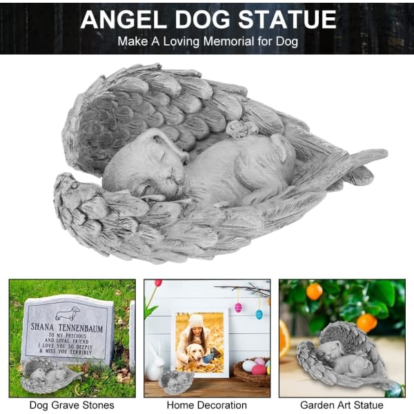 Galaxy Resin Dog Memorial Staty Ornament Pet Grav Mark Memorial Tombstone 1 Styck