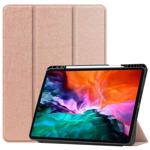 iPad Pro 12,9\" 2021 Ohut kolmikkotaittoinen kotelo - Rose Gold Rosa kulta