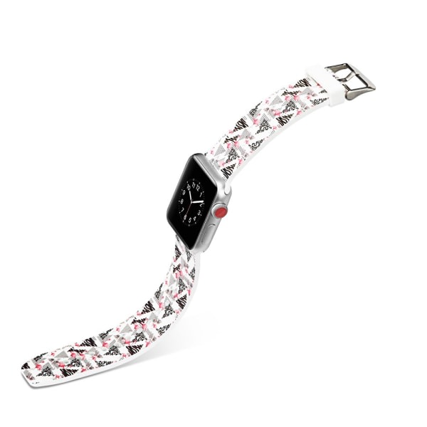 Silikon klokkerem til Apple Watch 4 40mm, 3/2/1 38mm - Flamingo multifarve